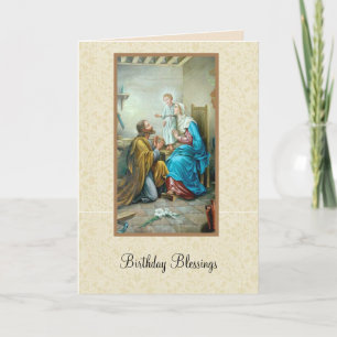 Cartão Família Santa Ocasional Aniversário Especial Catól