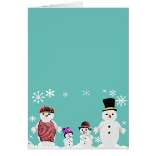 Cartão família Snowman