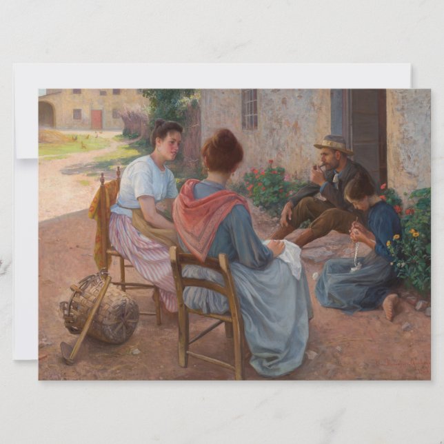 Cartão Família tradicional italiana (Vintage Itália) (Frente)