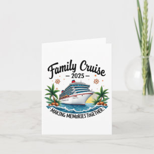 Cartão Familiar Cruise 2025 Férias Trip Correspondência C