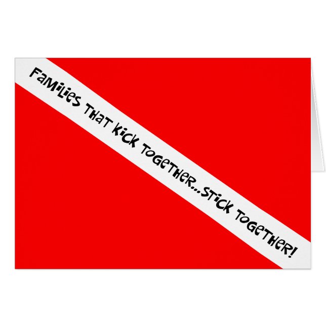 Cartão Famílias Scuba Juntam-Se (Frente Horizontal)