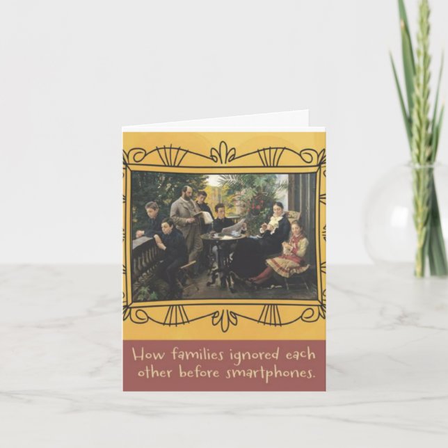 CARTÃO FAMILIES BEFORE SMARTPHONES BIRTHDAY CARD (Frente)