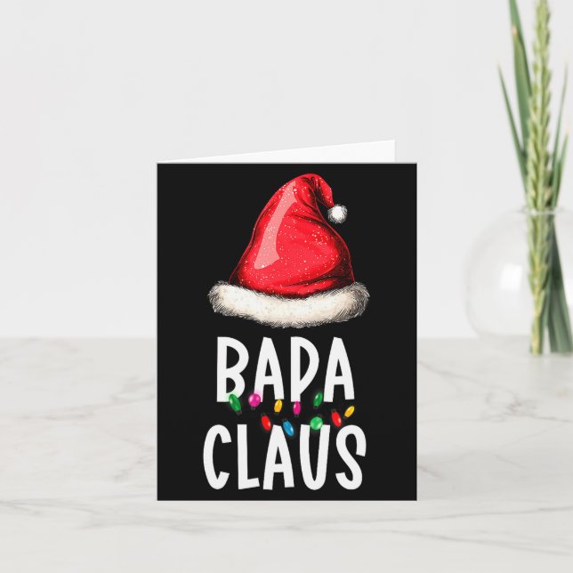 Cartão Family Bapa Claus Christmas Santa's Pajama Matchin (Frente)