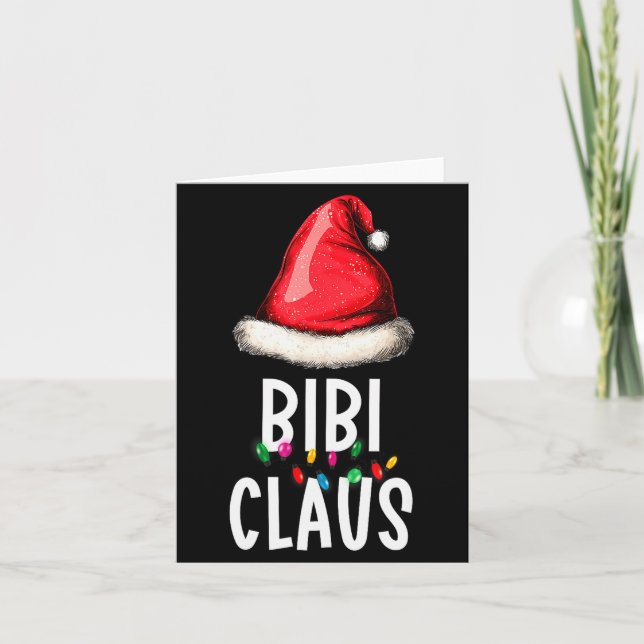 Cartão Family Bibi Claus Christmas Santa's Pajama Matchin (Frente)