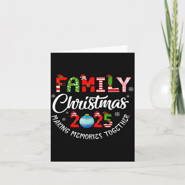 Cartão Family Christmas 2025 Making Memories Together San (Frente)