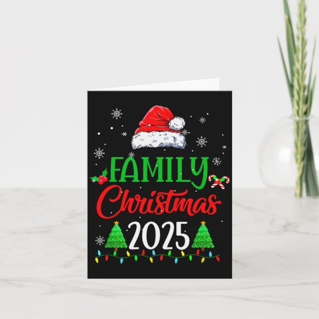 Cartão Family Christmas 2025 Matching Family Christmas Sq (Frente)