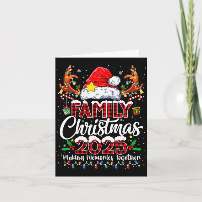 Cartão Family Christmas 2025 Matching Outfit Xmas Squad S (Frente)