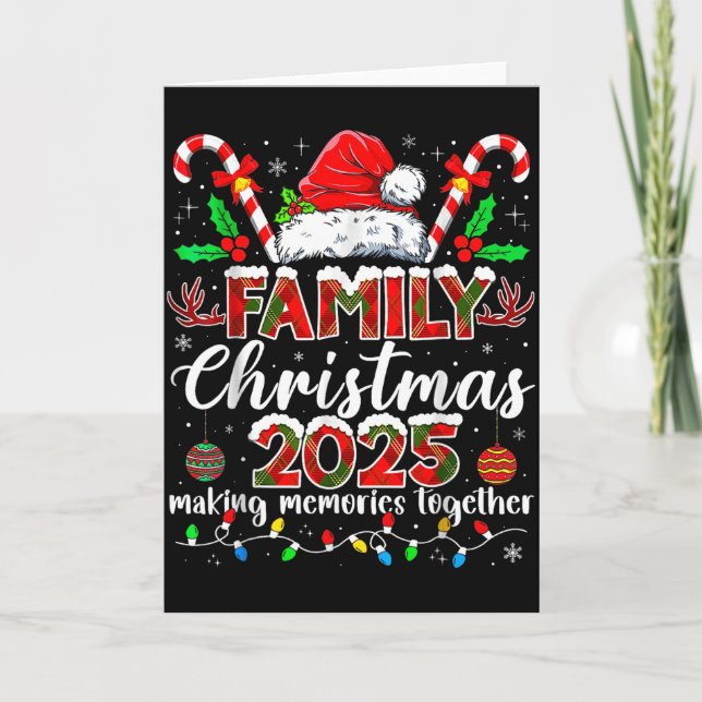 Cartão Family Christmas 2025 Matching Santa Tee Xmas Paja (Frente)