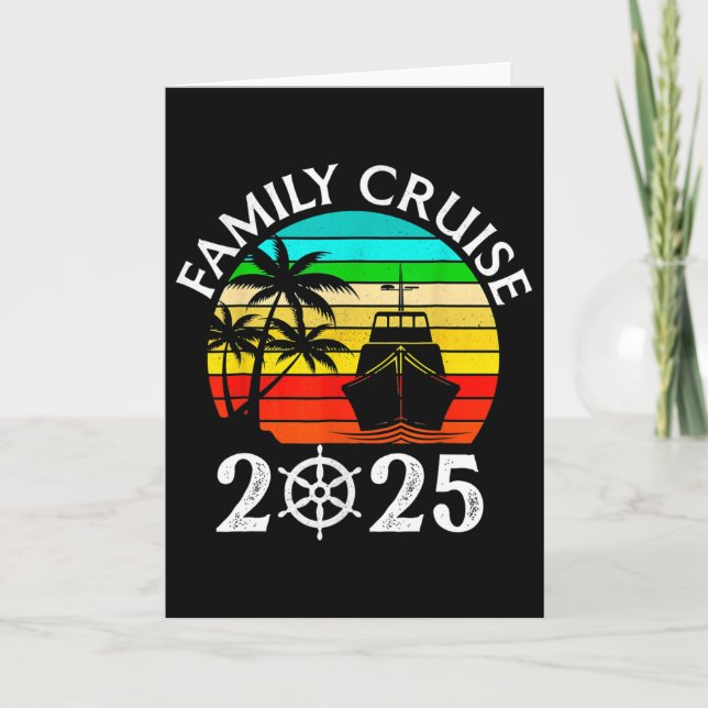 Cartão Family Cruise 2025 Vacation Trip Cruising Family M (Frente)