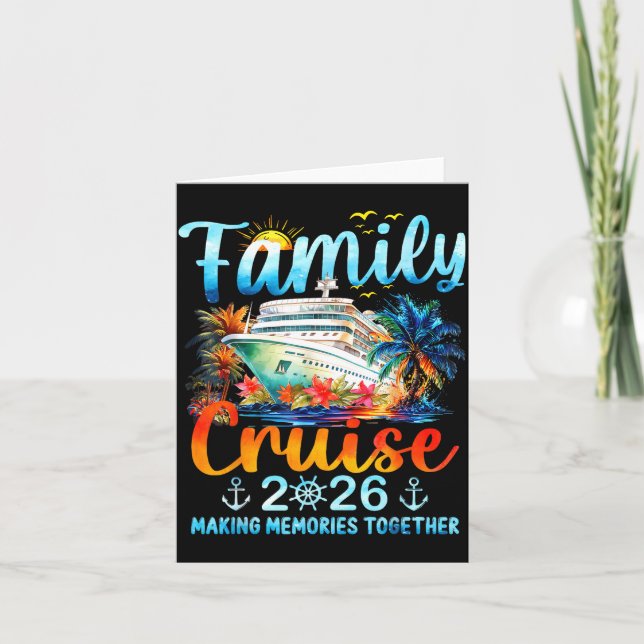 Cartão Family Cruise 2026 Making Memories Together Matchi (Frente)