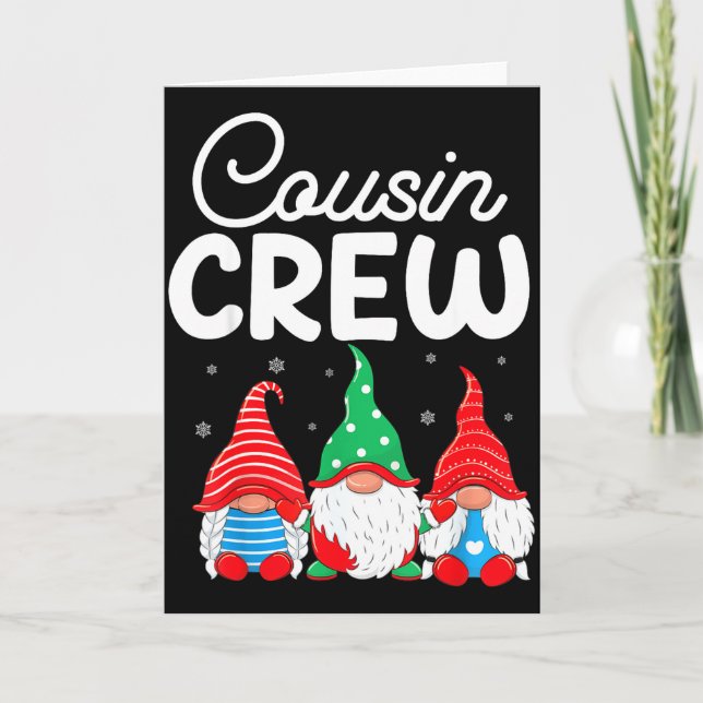 Cartão Family Matching Christmas Cousin Crew Cute Christm (Frente)