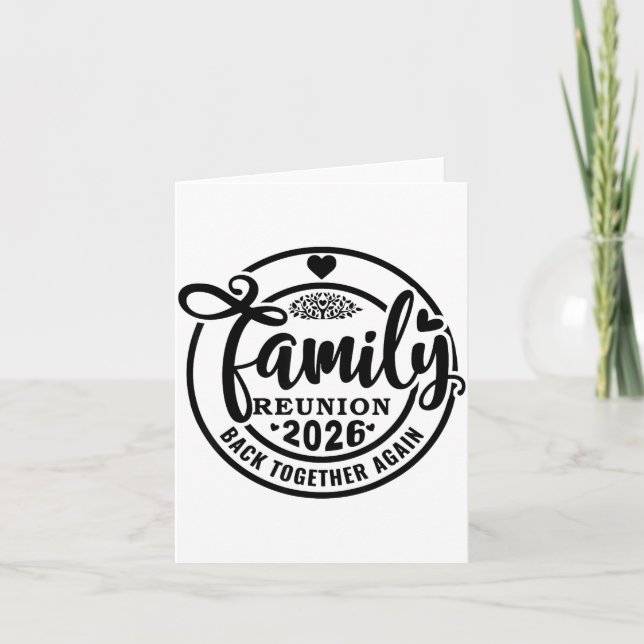 Cartão Family Reunion Back Together Again Funny Family Re (Frente)