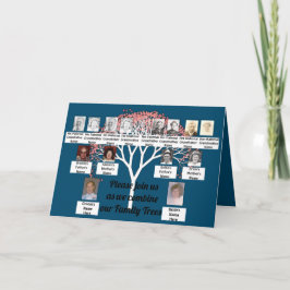 Cartão Family Trees Photos Fractal Tree Pink Ocean Blue
