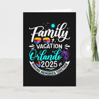 Cartão Family Vacation Orlando 2025 Beach Summer Vacation