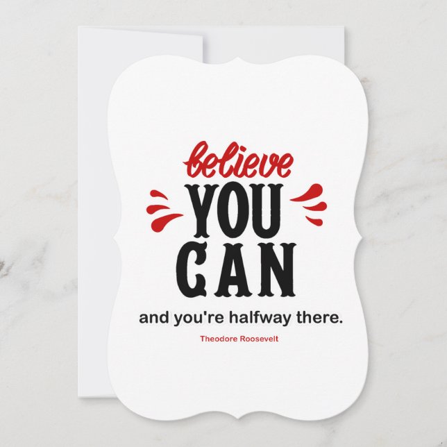 Cartão Famosa Citação Presidencial Inspiradora (Frente)