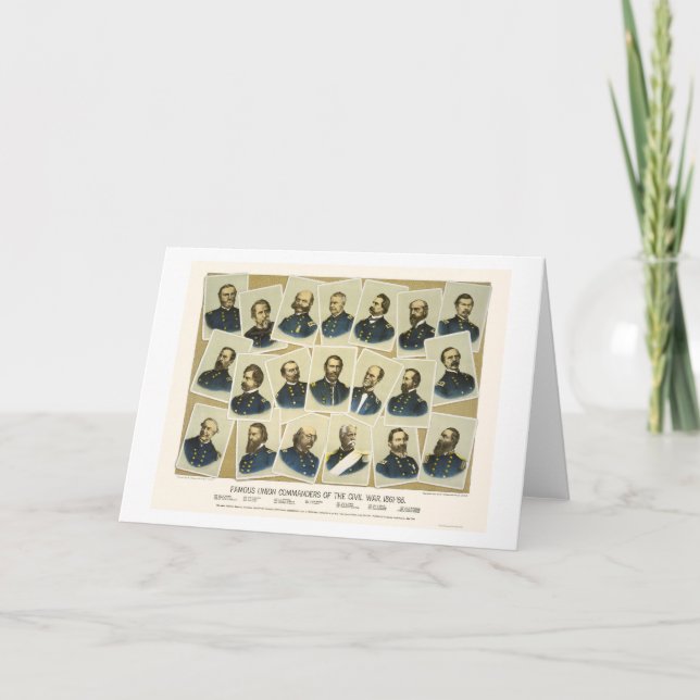 Cartão Famous Union Commanders 1884 (Frente)