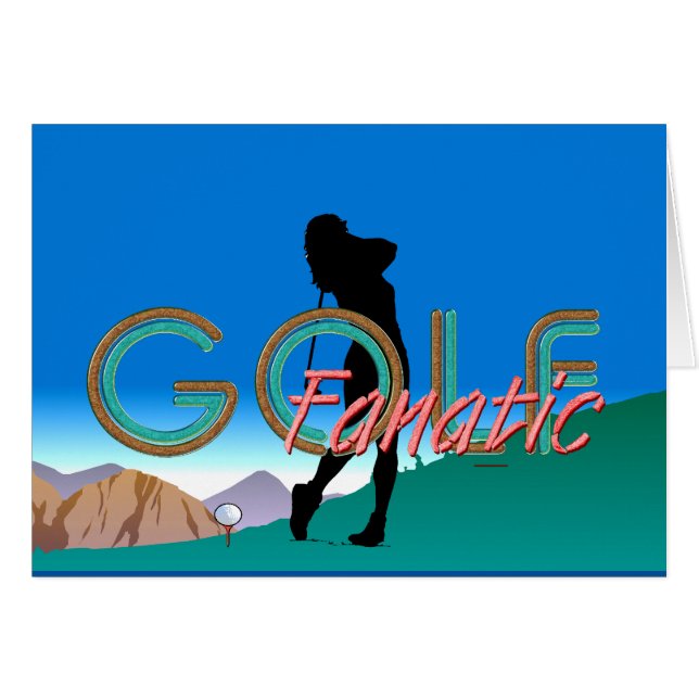 Cartão Fanático SUPERIOR do golfe (Frente Horizontal)