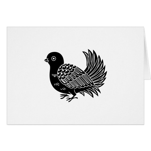 Cartão Fantail (Frente Horizontal)