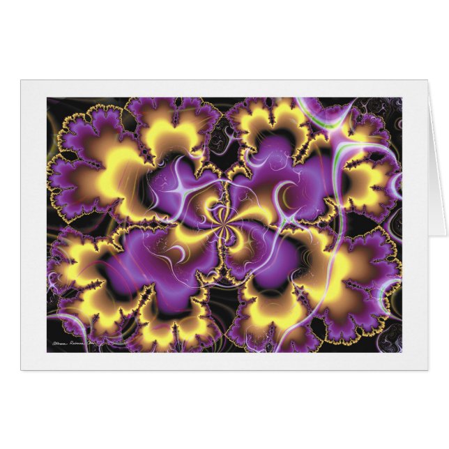 Cartão Fantasia 2 do Fractal (Frente Horizontal)