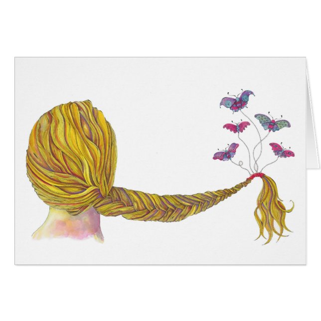 Cartão Fantasia da borboleta (Frente Horizontal)