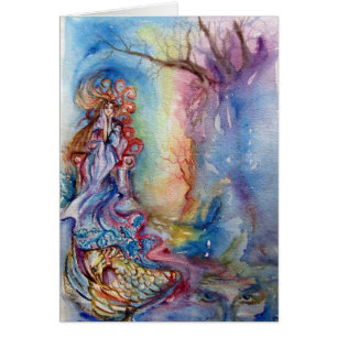 Cartão Fantasia da SENHORA LAGO, da mágica e do mistéri