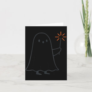 Cartão Fantasia de Halloween de Fantasma Assustador com S
