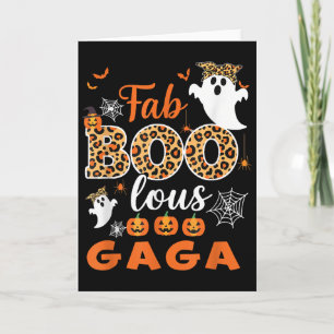 Cartão Fantasia de Halloween Fofa Leopardo Boo Gaga Assus
