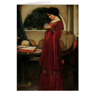 Cartão Fantasia de Magia de Pintura de Casca Cristal Ball