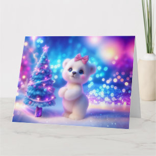 Cartão Fantasia de Natal do Bear Polar