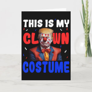 Cartão Fantasia de Palhaço Anti Trump Festa de Halloween 