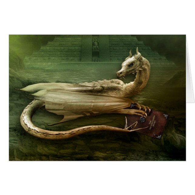 Cartão Fantasia do dragão (Frente Horizontal)