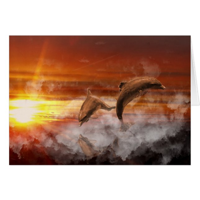 Cartão Fantasia do golfinho (Frente Horizontal)