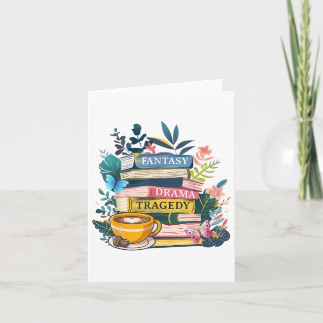 Cartão Fantasia Drama Tragédia Livros Sutis (Frente)
