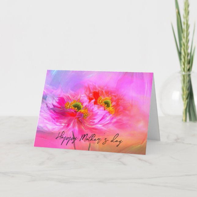 Cartão Fantasia floral dia das mães (Frente)