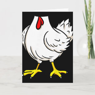 Cartão Fantasias de Frango Engraçadas Animais de Fazenda