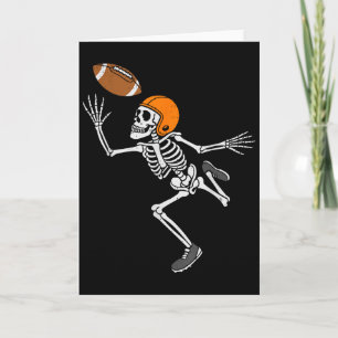 Cartão Fantasias de Futebol Esqueleto Halloween Homens Me