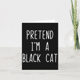 Cartão Fantasias de Gato Preto Preguiçoso para Mulheres n