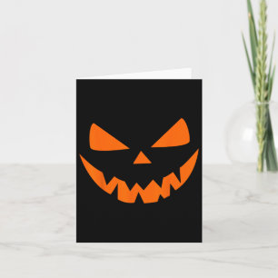 Cartão Fantasias de Halloween Abóbora Cara de Jack O' Lan