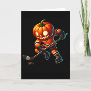 Cartão Fantasias de Halloween com Rosto de Abóbora de Hóq