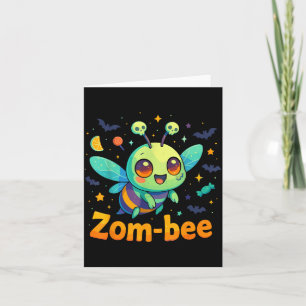 Cartão Fantasias de Halloween da Abelha Bebê Zumbi Zom-Be
