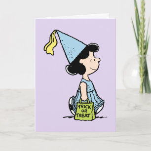 Cartão Fantasias de Halloween da Princesa Lucy Peanuts