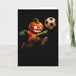 Cartão Fantasias de Halloween de Futebol com Rosto de Abó
