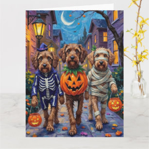 Cartão Fantasias de Halloween para Griffon de Pelo Duro
