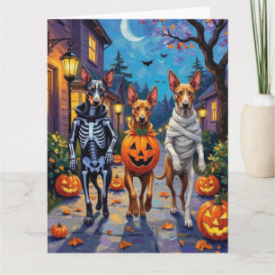 Cartão Fantasias de Halloween para Thai Ridgeback fazendo