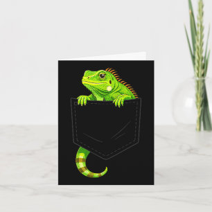 Cartão Fantasias de iguana réptil lagarto halloween homen