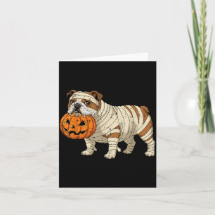 Cartão Fantasias de Múmia para Cachorro Bulldog Inglês pa