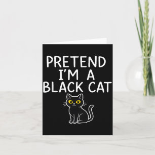 Cartão Fantasie Um Traje De Gato Preto Simples Halloween