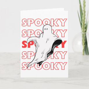 Cartão Fantasma Assustador de Halloween