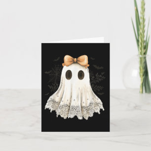 Cartão Fantasma Bonita De Halloween Com Estilo De Raios D