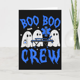 Cartão Fantasma de Halloween Ems Emt Paramédico Divertido